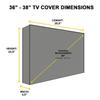 Universal 600D Outdoor Waterproof TV Dust Cover