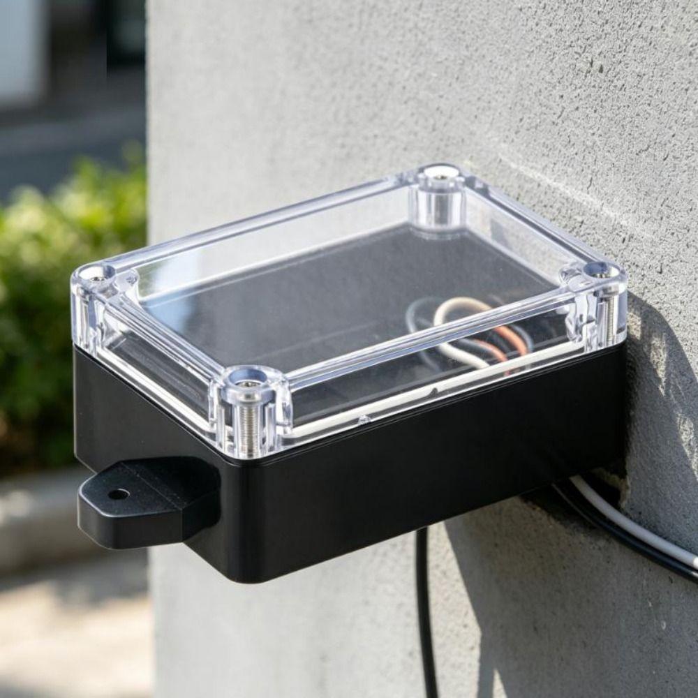 Small Ear Plastic Box Power Case Black/White Enclosure Electronic Instrument Housing Case