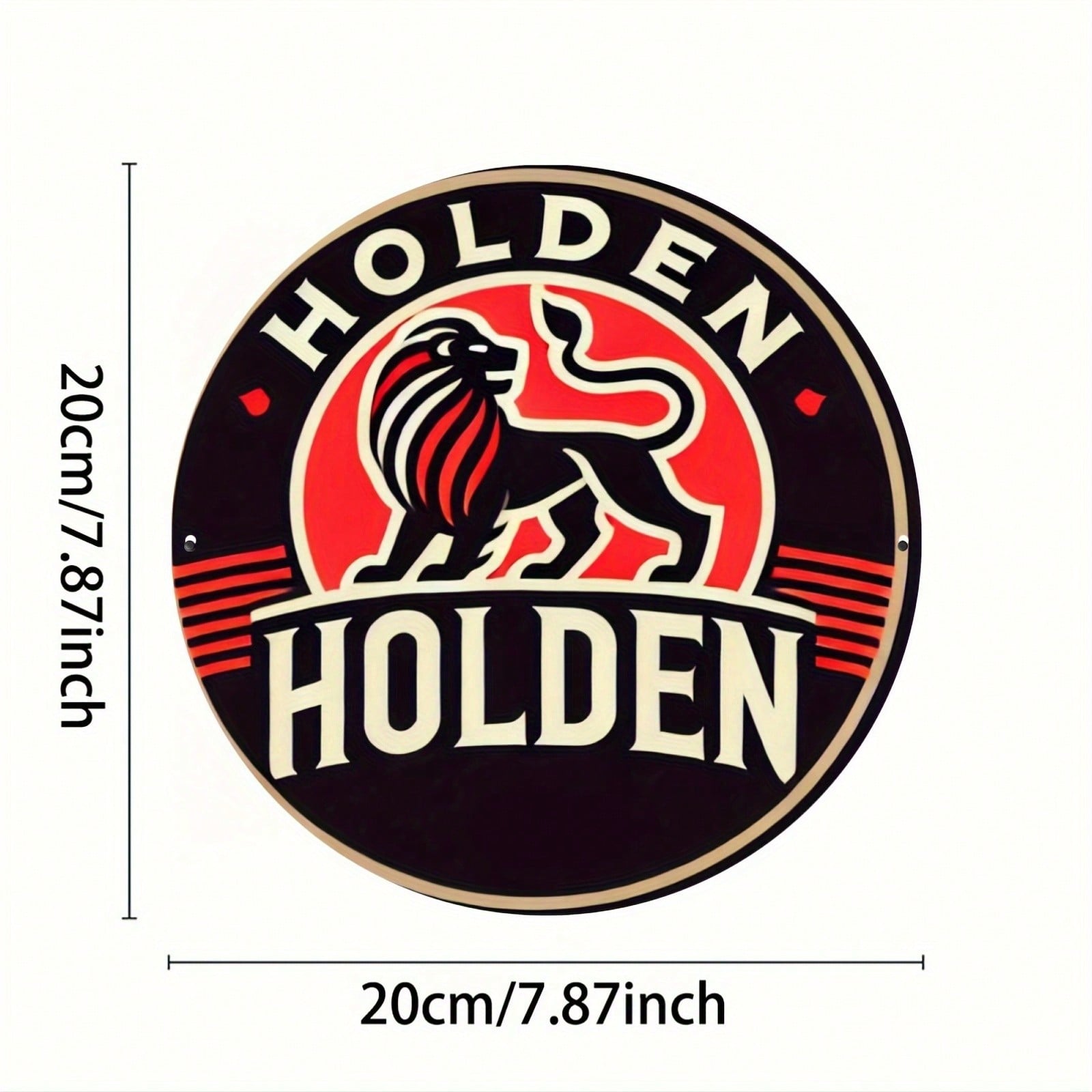 

1pc Holden Retro Metal Tin Sign Wall Art Decor 8x8 Inch Round Aluminum Plaque for Home Kitchen Bar Garage Office різнокольоровий