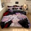 Kpop Dämonenjäger Muster Bettwäsche Steppdecke Set Bettbezug Kissenbezug Zuhause Geburtstagsgeschenk(1 Bettbezug + 2 Kissenbezüge, ohne Füllung)