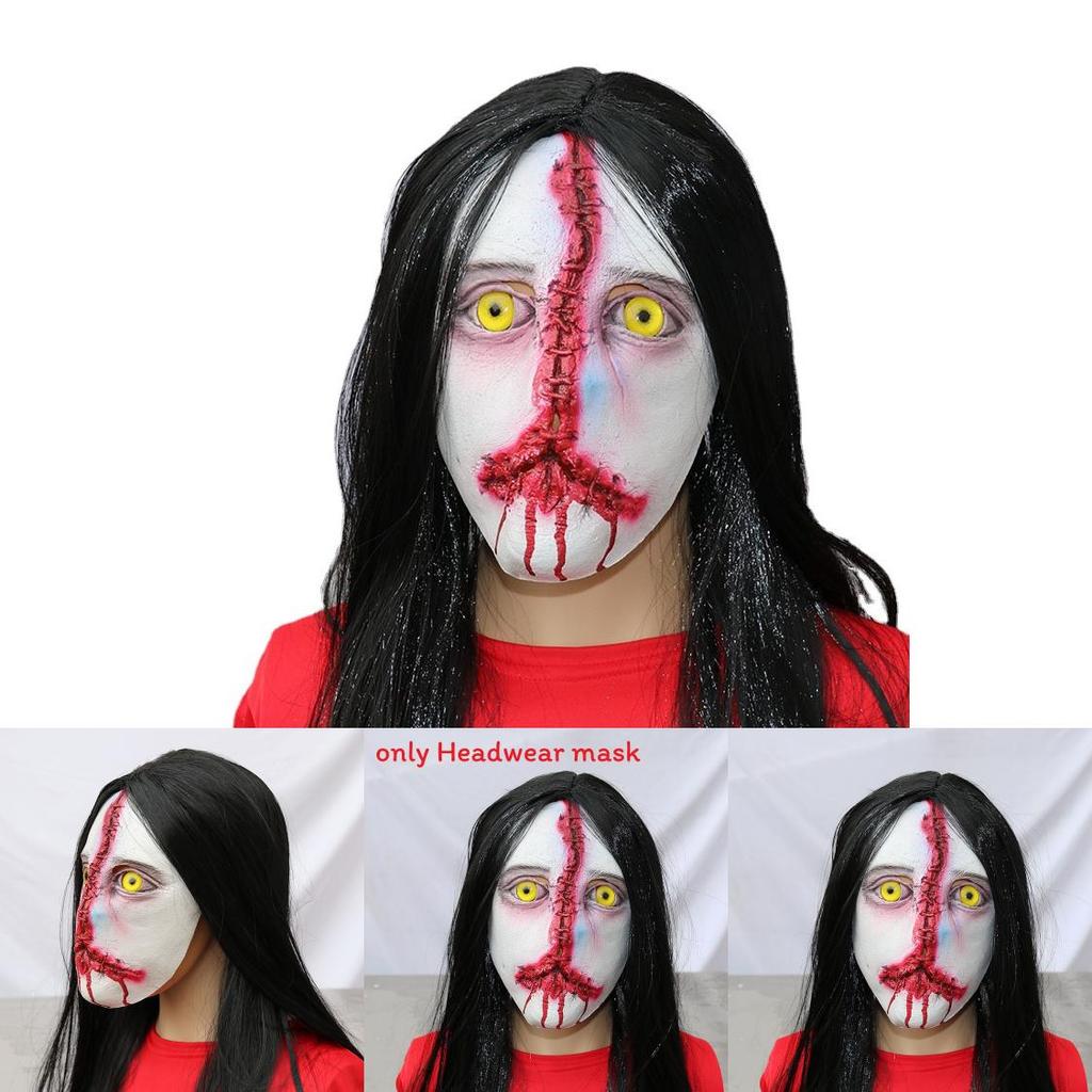 Adult Latex Ghost Mask For Horror Room Escape Costume Party