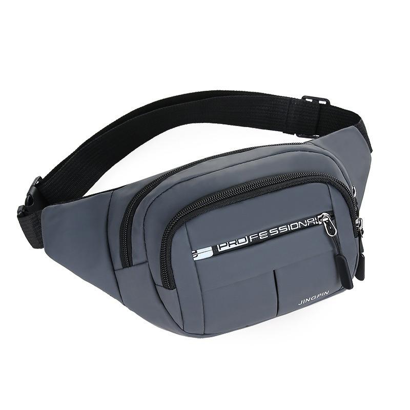 Canvas Fanny Pack Adjustable Strap Multiple Pockets Tear Resistant Portable Waist Bag for Hiking Camping Picnic