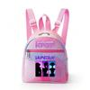 Kpop Synthetic Leather School Backpack for Girls Lightweight Candy Color Campus Bag