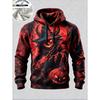 3D Print Halloween Fleece Hoodie Monster Pumpkin Kid Haunted House Full Print Pullover Long Sleeve Kangaroo Pocket Sweatshirt