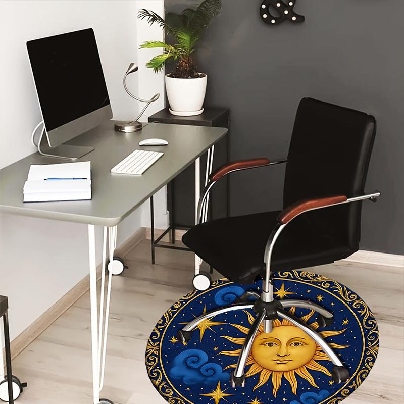 

1pc Multi Surface Chair Mats Celestial Harmony Perfect for Decorating Office Chairs, Living Rooms, Or Bedrooms.dt074 80cm by 80cm