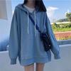 2026 Autumn Solid Color Thin Long Sleeve Women's Korean-Style Loose Hoodie Jacket