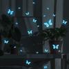 Ycl4010 Blue Butterfly Luminous Wall Sticker Living Room Bedroom Children'S Room Background Decorative Wall Sticker Self-Adhesive