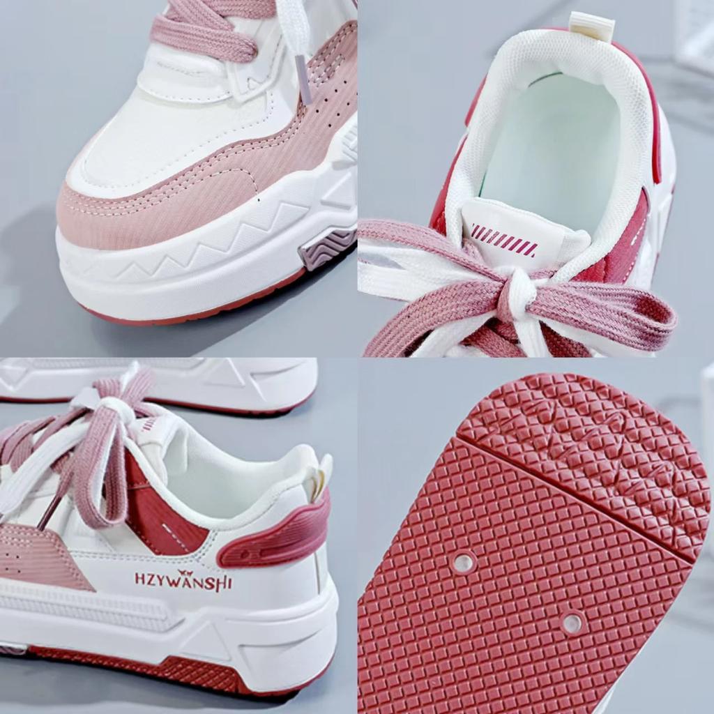 Damenschuhe Plateau-Sneakers Herbst Neu Weiße Schuhe Mode Rutschfest Freizeitschuh Atmungsaktiv Schnürschuhe Damen Vulkanisierte Schuhe