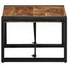 VidaXL Table basse 50x50x35 cm bois de manguier massif brut, table latérale, table de salon, table d'accent, bout de canapé, 4016679