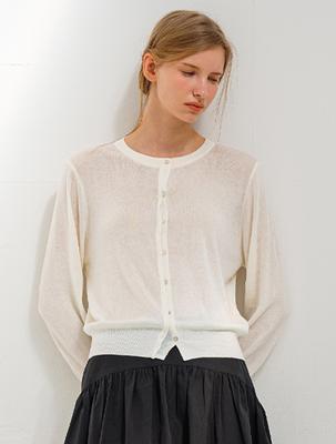 Morelikeit Two-Way Soft Cardigan Ivory
