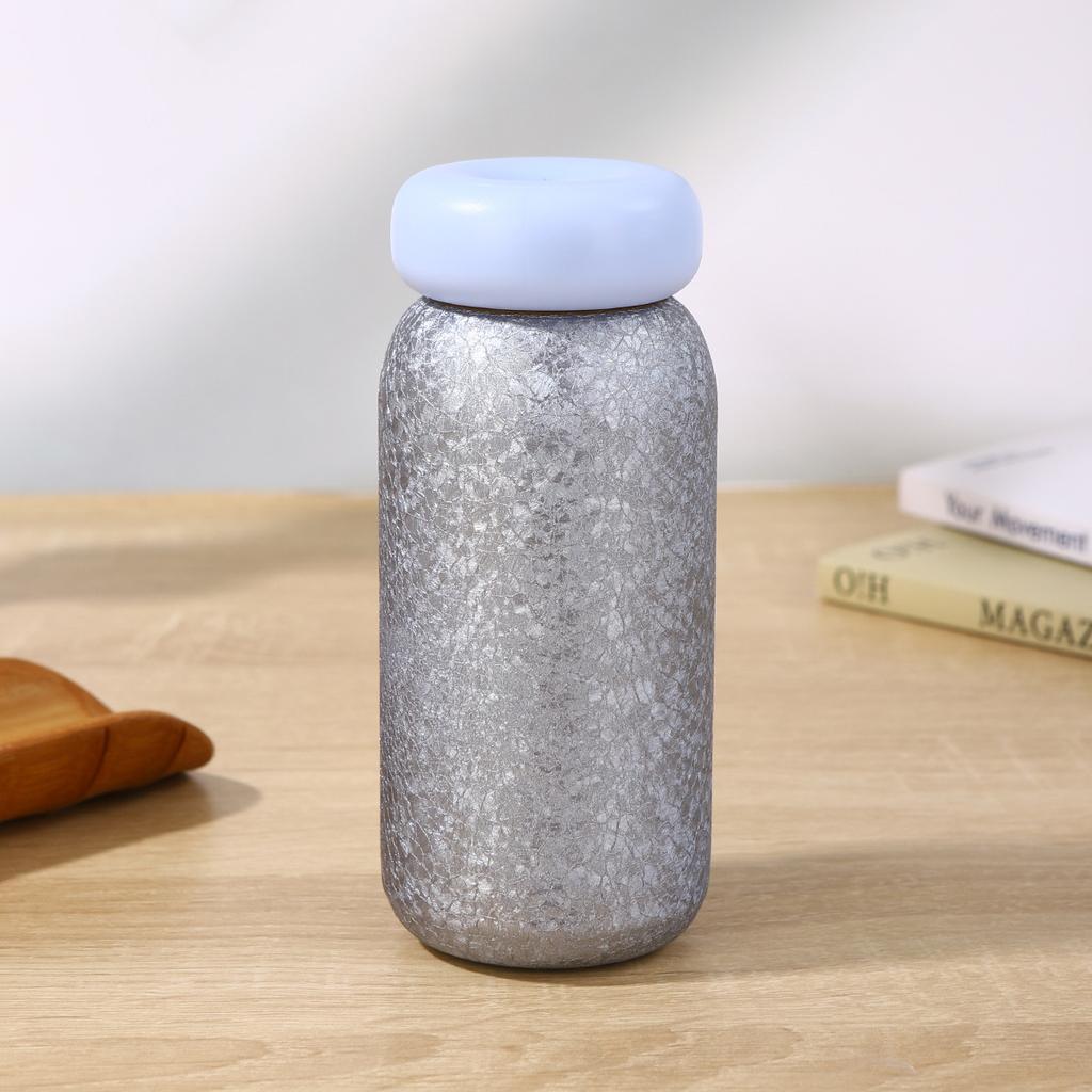 Ice Flower Coated Titanium Water Cup Simple Jelly Bean Cup Student Pocket Cup Mini Small Thermos Cup Titanium Cup