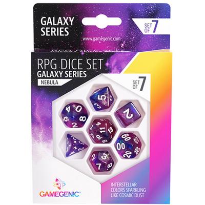 סט קוביות RPG מסדרת גלקסי של Gamegenic 7 יחידות (עַרְפִּילִית)