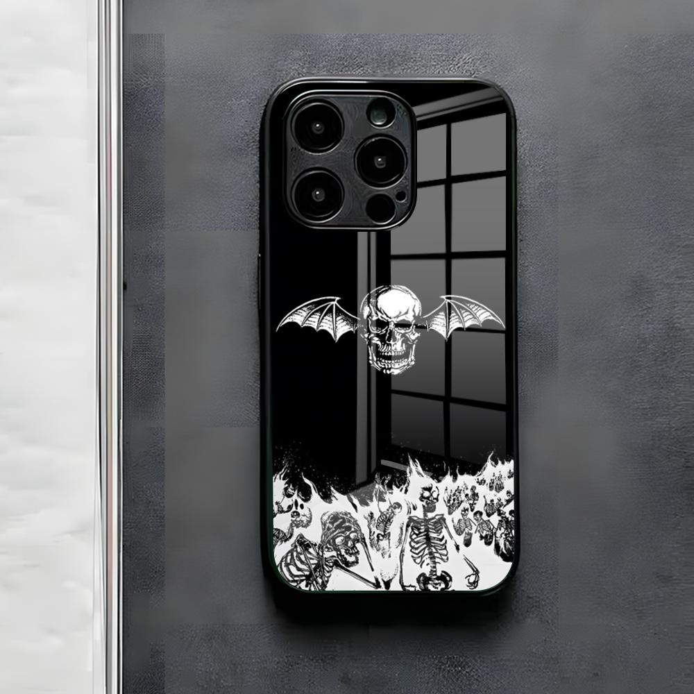 A-Avenged Sevenfold Phone Case For IPhone 17 Air 16 E Pro Max 15 14 13 Mini 12 Pro 11 Max Plus Black Glass Cover