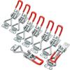 8 pièces Loquet à bascule réglable 150 kg Libération rapide Loquet léger avec vis de montage pour fumoir Boîte à outils Porte d'armoire