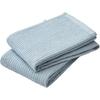 Japanese Bath Towel Set of 2 100% Cotton _Thin_Quick-drying_Bath towel_Natural Face (Pearl Blue)