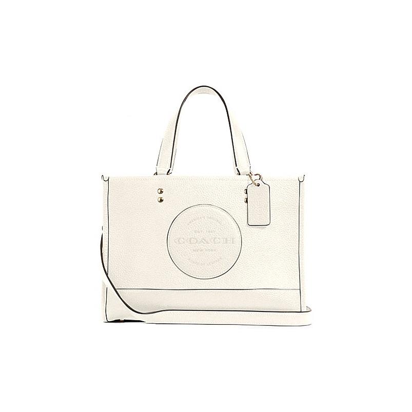Coach Women's Dempsey 30 Solid Color Large Capacity Pebbled Leather Tote Bag Shopping Bag Shoulder Bag Crossbody Bag Handbag Large Tote C2004-Imchk