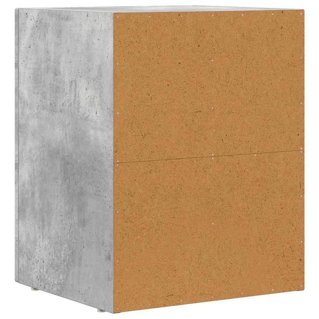 Nightstand Concrete Gray 40 x 35 x 50 cm Particleboard