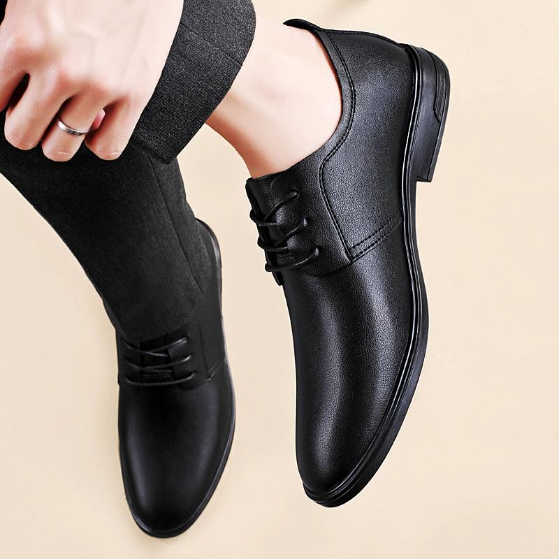 Non-Slip Soft Sole High Quality Men's Genuine Leather Shoes Flat Lace Up Casual Shoes New Classic Cowhide Oxford Shoes for Men