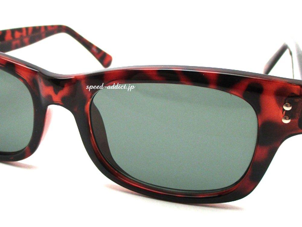 WELLINGTON BIKER SHADE Biker Tortoiseshell DARK GREEN [Design Vintage] (Wellington Shades) ×