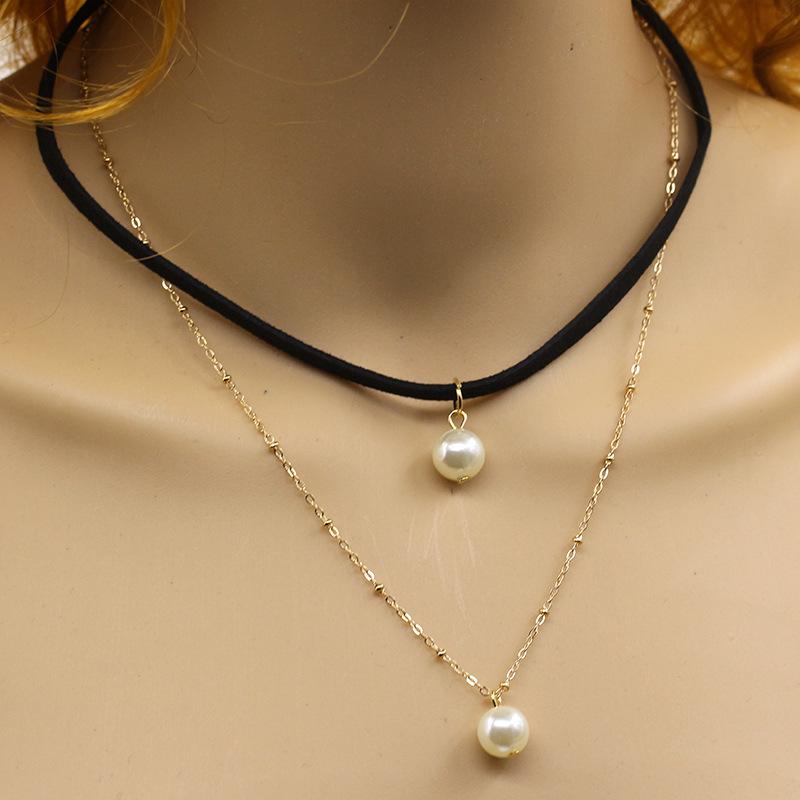 Creative Velvet Snake-Shaped Flower Collar Necklace - Black
