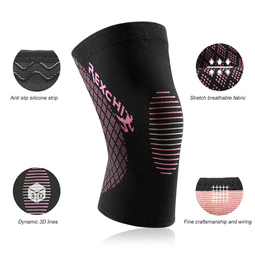 1 Pair Sport Knee Support Brace  Best No-Slip Knee Braces for Knee Pain Women , Men,Compression Knee Sleeves for Running Sports