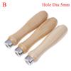 3Pcs Holz Datei Griff Fit Hause Werkzeug Edelstahl Ring Hartholz Diy Geschenke