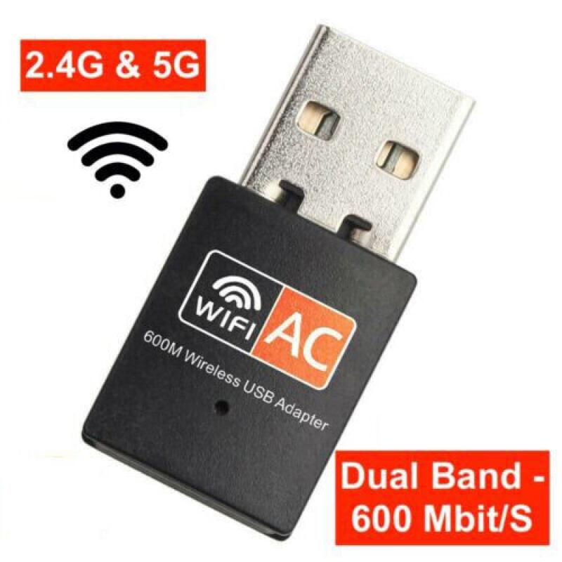 600Mbps WLAN Stick 2.4GHz /5GHz Dual Band WIFI Dongle USB Wireless Adapter AC