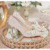Silver Wedding Shoes Bridal Shoes 2025 New White Main Wedding Dress Xiuhe Crystal Shoes Fairy Style High Heels Female Stiletto