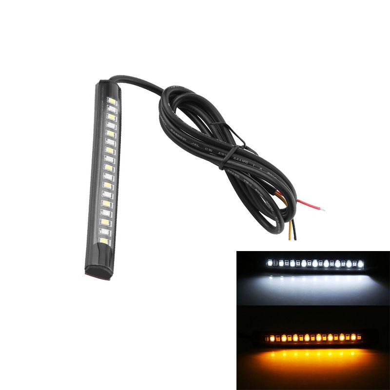 

Универсальный гибкий 17 светодиодный мотоциклетный DRL стоп-сигнал указатель поворота полоса номерного знака мигающий задний стоп-сигнал