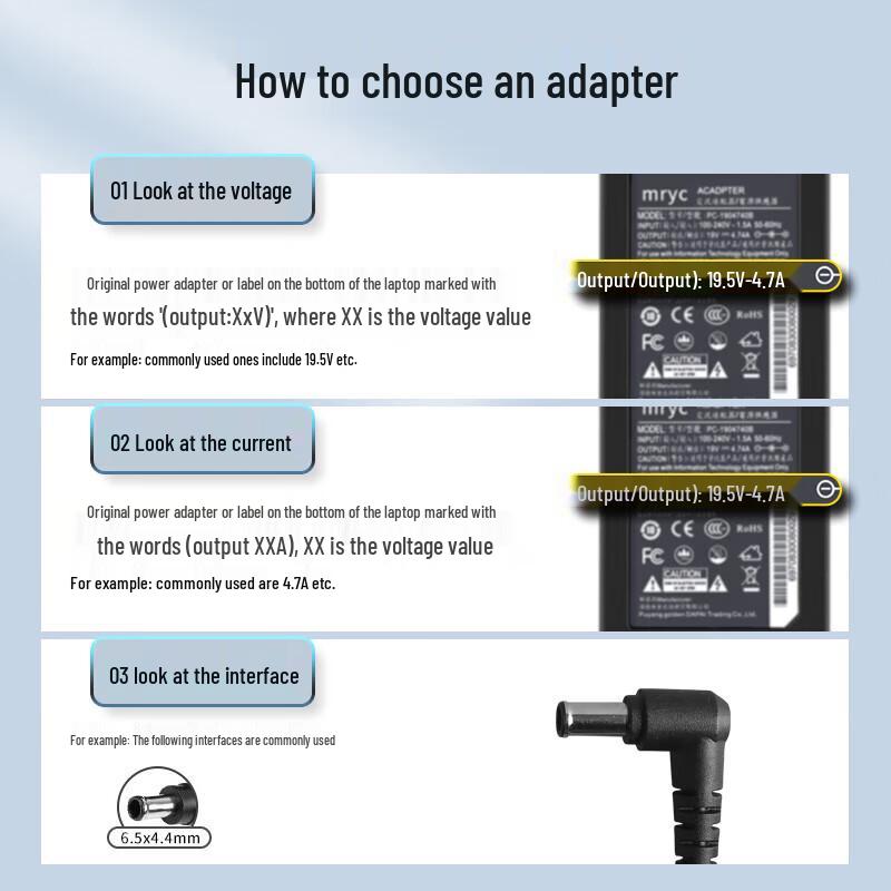 MRYC Sony Compatible Laptop Charger 19.5V 4.7A 90W