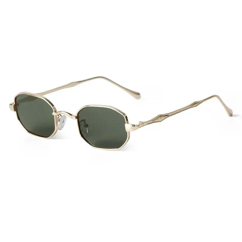 

LAURINNY New Trendy Rectangle Sunglasses Brand Design Metal Small Frame Sun Glasses Women Men Square Shades Eyewear UV400 Female as picture