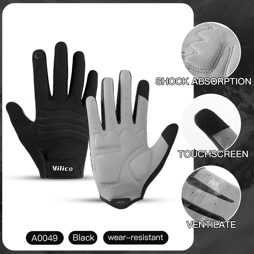 

New Mtb Motorbike Gloves Men Thicken Absorption Shock Pads Breathable Nonslip Gloves For Work Mountaineering Hiking Cycling M