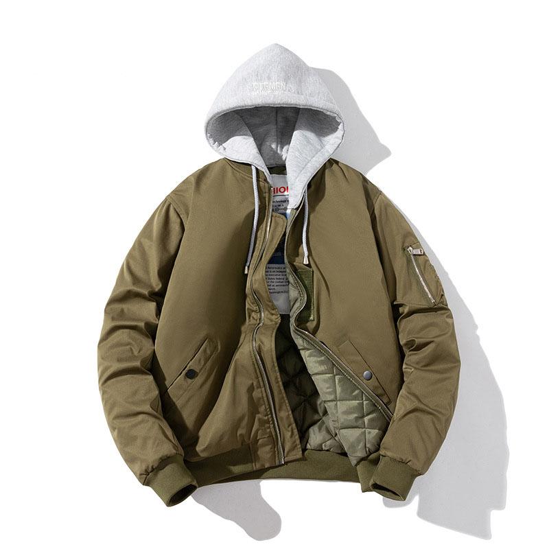 Men Jacket Women Autumn Winter Jacket Fashion Vintage Hooded Baseball Coat Casual Windbreak