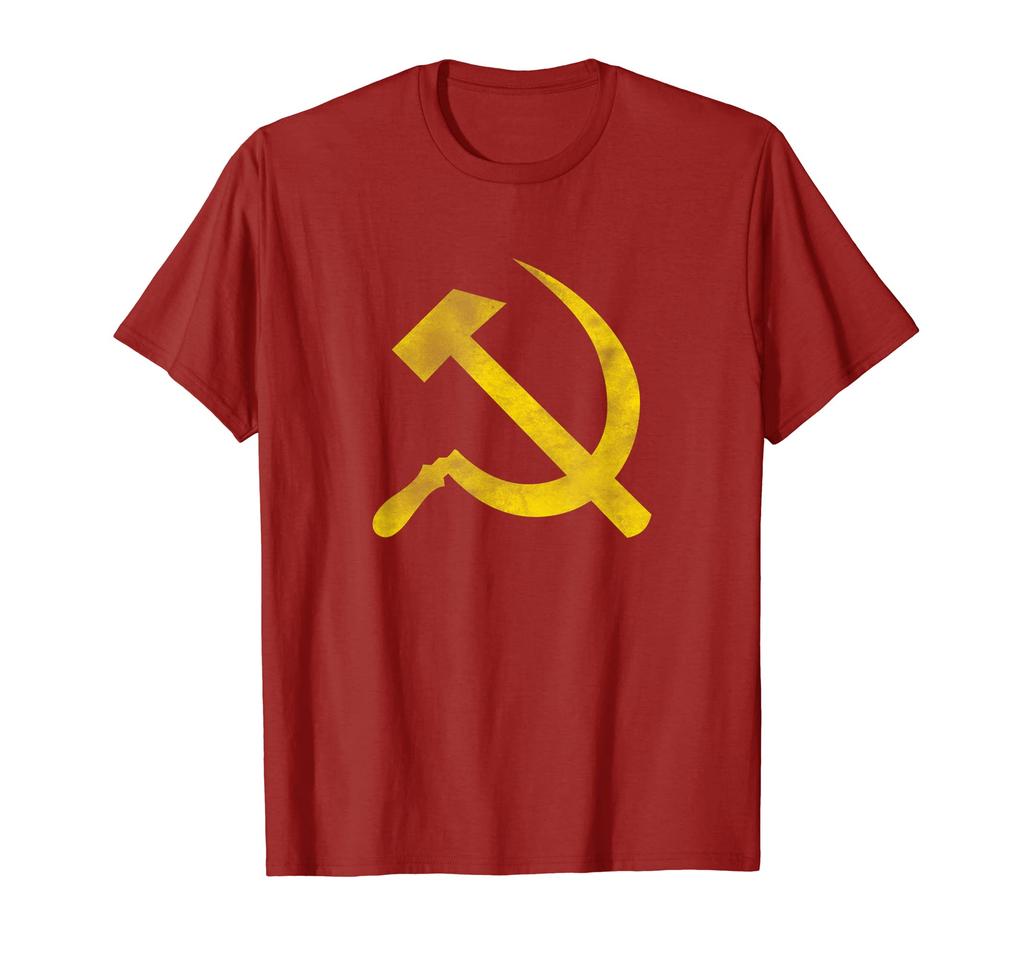 CCCP USSR Hammer and Sickle Flag Soviet Communism Demonstration T-Shirt