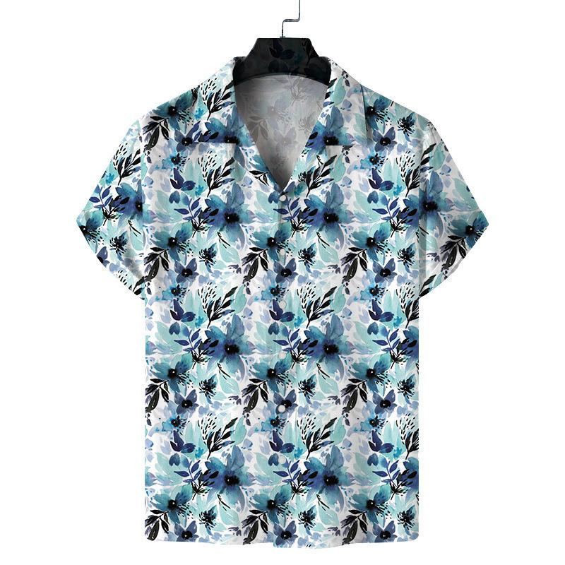 Mens Designer Clothing 3D Print Shirt Oversized Summer 2025 Travel Hawaii Beach Hawaiian Harajuku Pattern Camisa Masculino Lapel