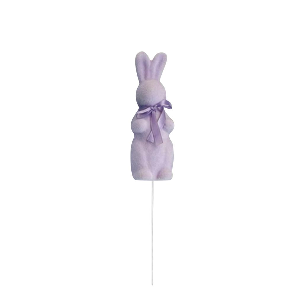 Simulated Short-Pile Moss Easter Bow Bunny Home Decoration For Gardens And Patios.