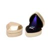 Luxury Heart-Shaped LED Jewelry Box for Rings and Necklaces