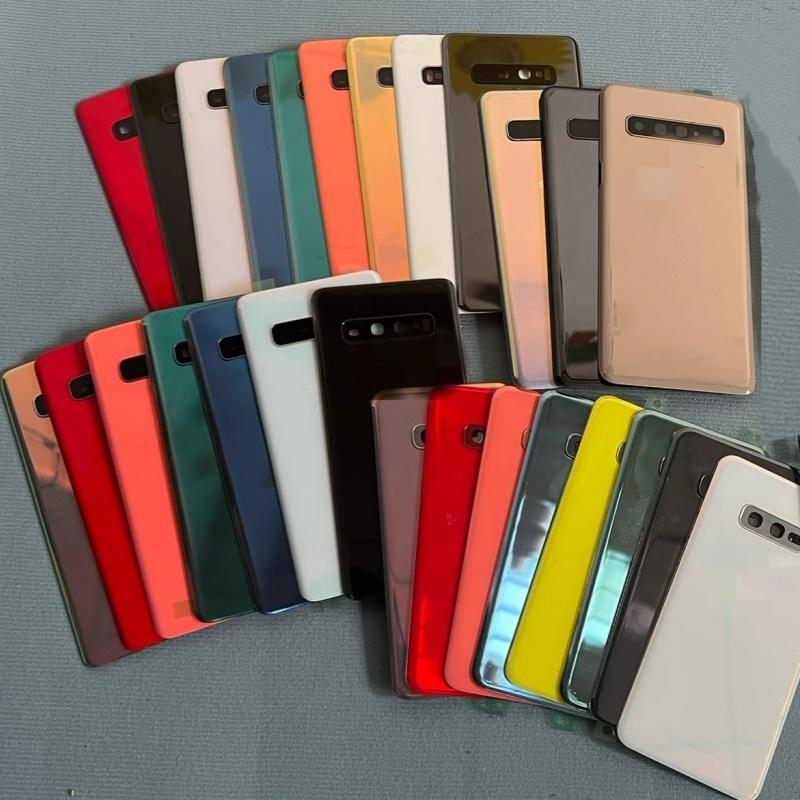 Back Glass Battery Cover for Samsung Galaxy S10 S10+ S10Plus S10 5G SM-G977N/B/U G9750 G9730 Back Cover Repair Parts Door