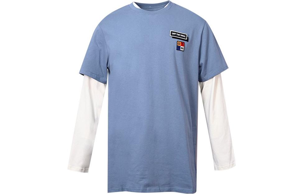 Vans T Shirts Unisex Gray Blue Crew Neck Moderate Straight Fit VN0A5F71HKC M