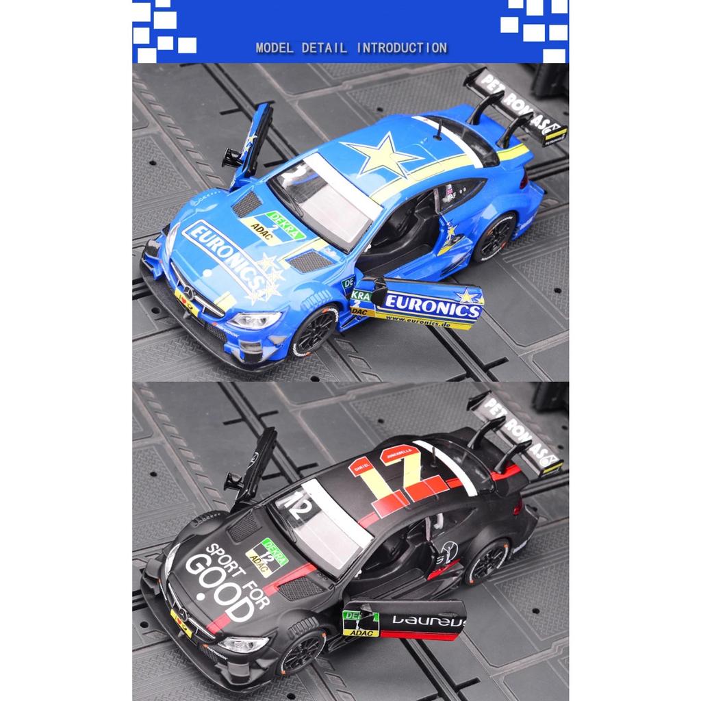 1/32 Mercedes-Benz C63 DTM Rally Car Alloy Car Die Cast Toy Car Model Sound and Light Toy Collectibles Birthday Gift