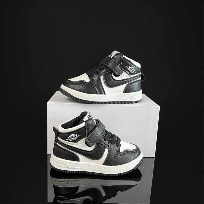 

Детские дышащие высокие кеды для скейтбординга - Нескользящая, мягкая подошва, модная осенняя спортивная обувь для мальчиков и девочек Set of 5 (Size 21-25) чёрный