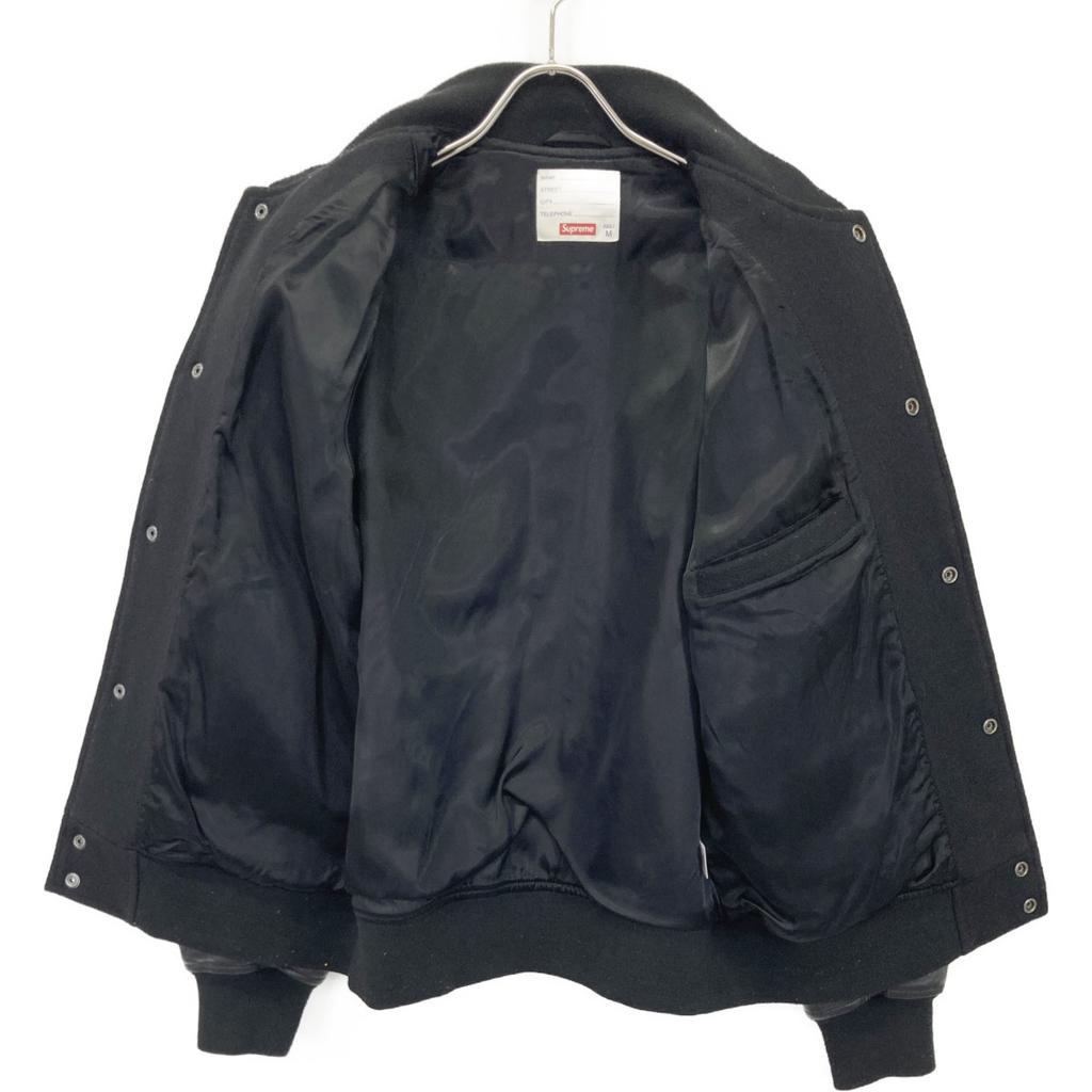 Supreme Black 15AW Varsity Jacket Jacket M blackUsed