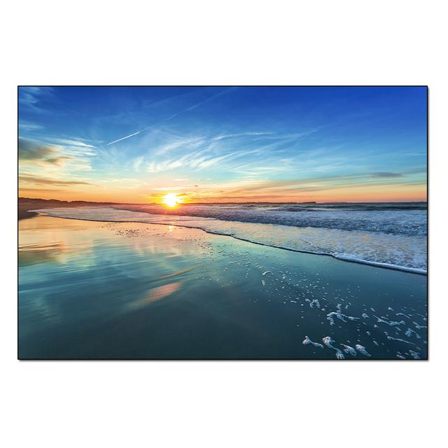 Sonnenaufgang, Meereslandschaft, Strand, Leinwandgemälde, moderne Poster und Drucke, Cuadros, Wandkunst, Bilder, Wohnzimmer, Heimdekoration, ohne Rahmen, ohne Rahmen