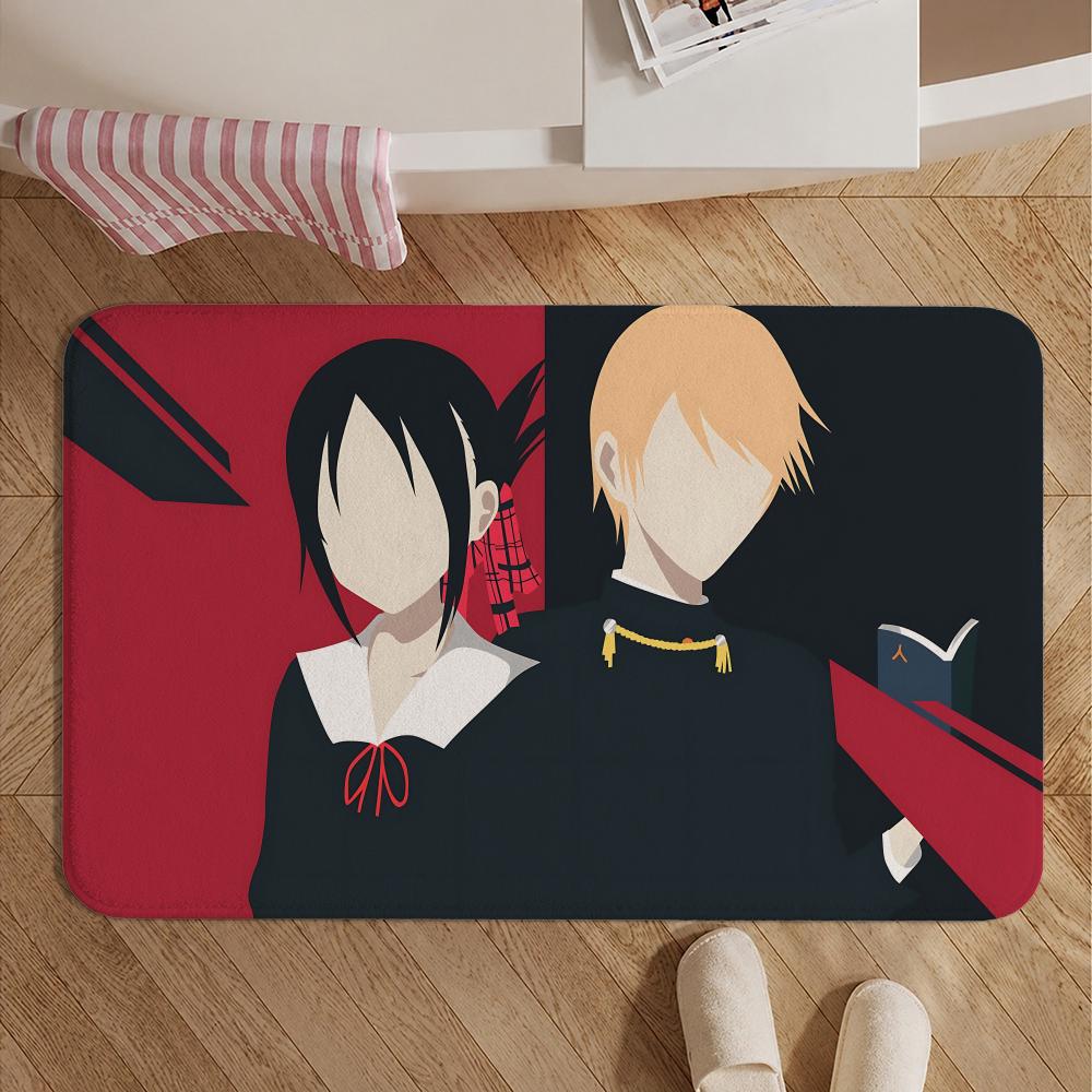 Anime-Kaguya-sama Love is WarS Floor Mat Soft Non-Slip Bath Mat, Bedside Carpet, Absorbent Doormat for Home