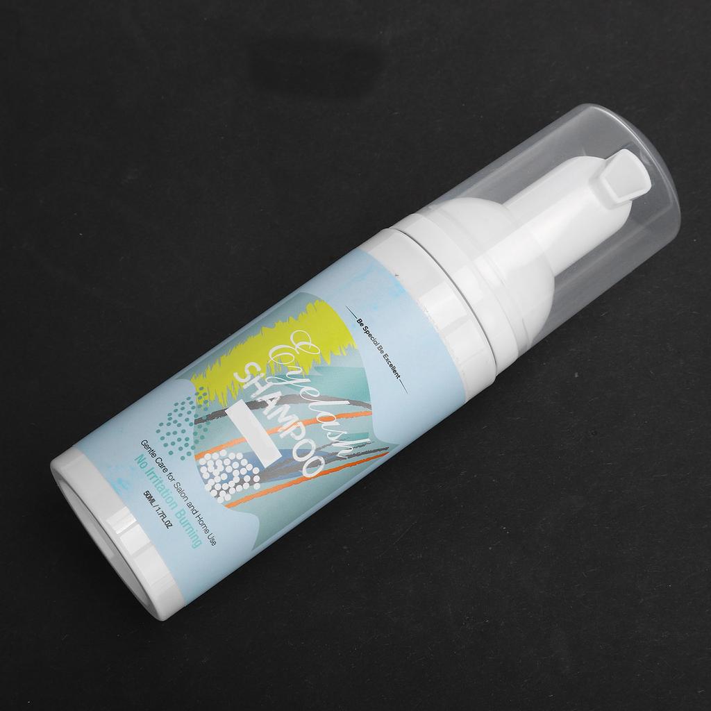 50ml Eyelash Shampoo Moisturizing False Eyelash Extension Shampoo with Brush Tool