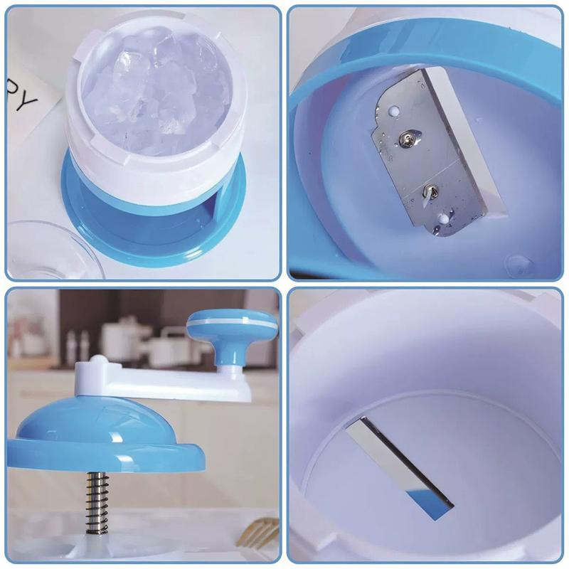 Portable Hand Crank Snow Cone Machine Manual Shaved Ice Maker Perfect For Summer Parties And Slushy Making Kitchen Tools