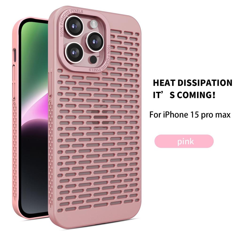 Heat Dissipation Shockproof Phone Case For iPhone 15 14 13 12 11 Pro Max Hollow Cold-Cut Lens Protection Anti-Fall Cover Funda