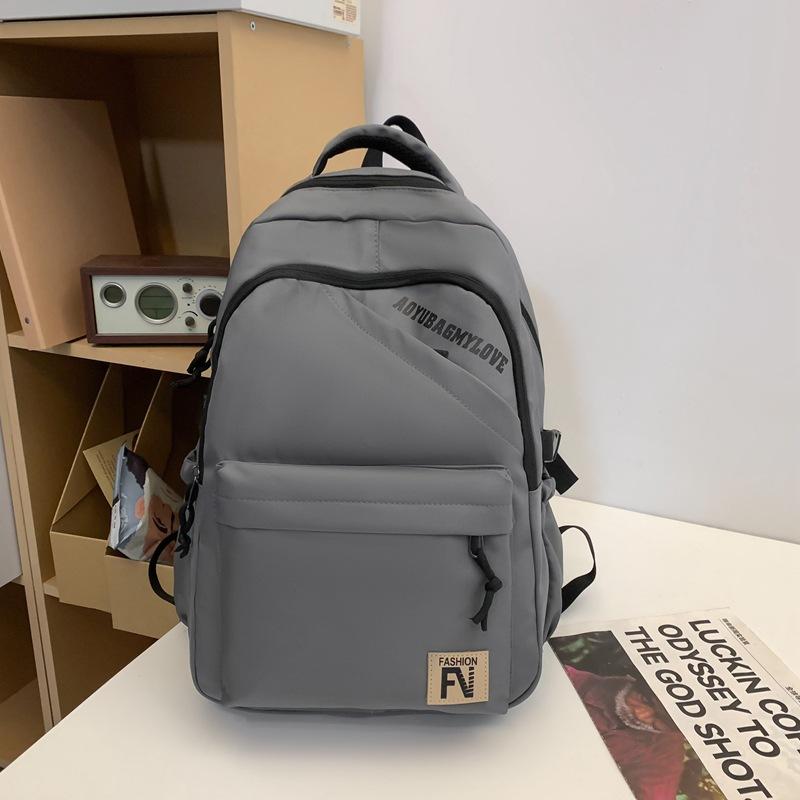 Женский однотонный школьный рюкзак — фото 19