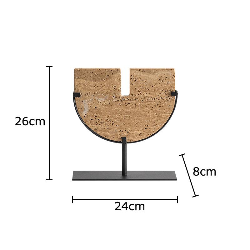 Креативная скульптура из пещерного камня Настольное украшение Минималистичная U-образная Травертиновые украшения Ретро поделки Эстетичный декор комнаты