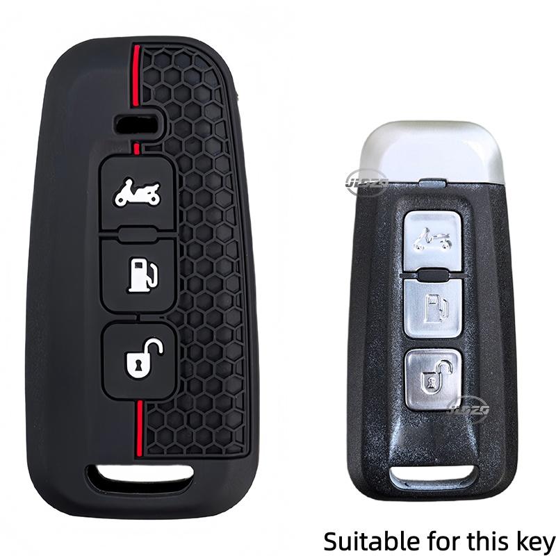 

Silicone Motorcycle Key Case For Piaggio Beverly 400 Beverly400 Remote Cover Shell Keychain Fob Accessories